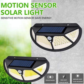 

100 LED Solar Light Outdoor Solar Lamp Powered Sunlight Waterproof PIR Motion Sensor Street Light For Garden Decoration Home