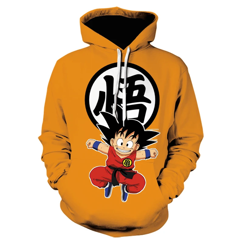 

2020 fall/winter new 3D print Dragon Ball Z Goku Hoodie Long Sleeve Sweatshirt Japanese Anime Children's Streetwear Mens Hoodie