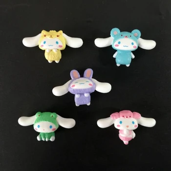 

5 Pcs/set Kawaii Cinnamoroll Dog Cosplay Animal Action Figure Toys Baby DIY Cake Decoration Doll Gifts for Girls Accessories