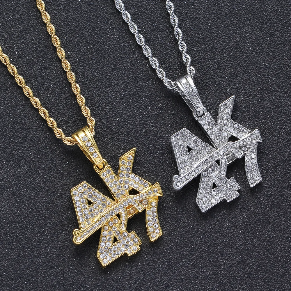Rapper Necklace AK47 Pendant Necklace 