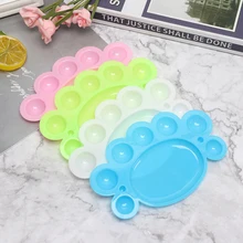 

2pcs Footprint Shape Plastic Palette Art Paint Plastic Drawing Tray Color Palette For Oil Watercolour White Painting Pallet