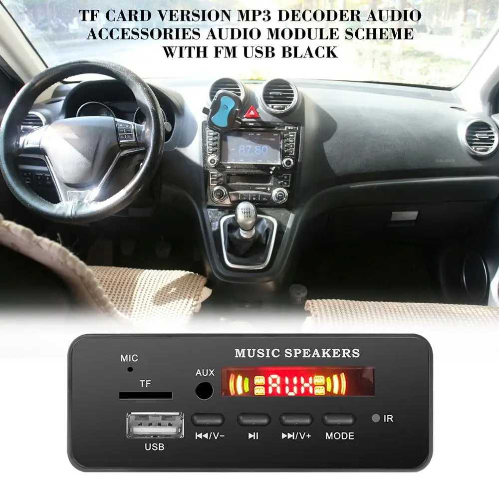 Запись автомобиля USB V5.0 Hands-free MP3-плеер интегрированный 5 в 12 В MP3 декодер плата модуль дистанционного управления