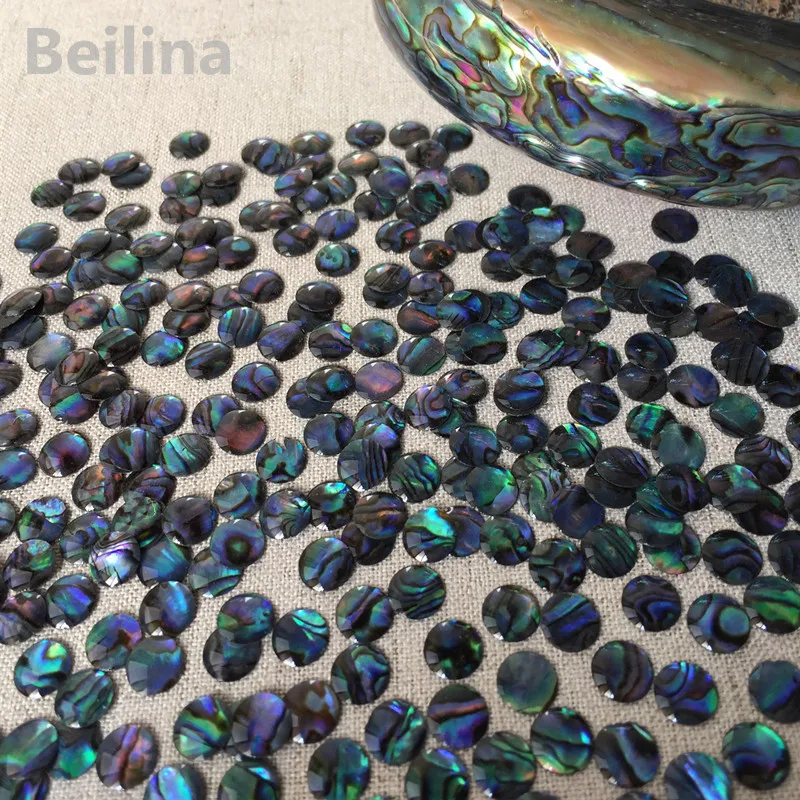 1Lot(50pcs) Diameter 8mm Creative Design Convex Surface Abalone Shell Ornaments Accessories DIY Home Crafts Decoration Materials natural shell ornaments