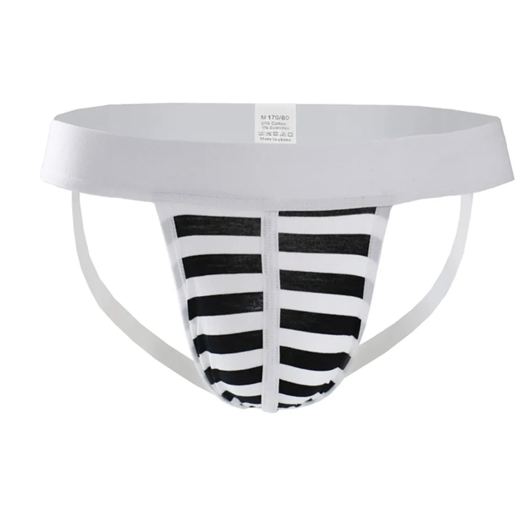 

Men Thong Gay Underwear 2019 G Strings Striped Sexy Underwear Men Jockstrap Sexy Men Gay Sissy Lingerie Ropa Interior Hombre