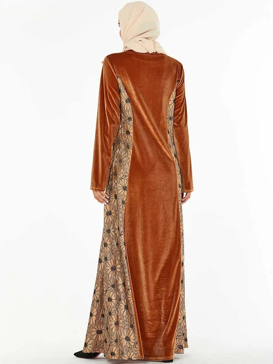 Женская бархатная одежда abaya Mujer Pakistan Дубай Турция мусульманская вышивка кафтан