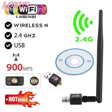 Adaptateur Wifi sans fil USB 2.4GHz, 900Mbps 802.11b/n/g, carte réseau, récepteur Ethernet