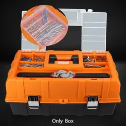 17 дюймов практичный ящик для инструментов крепкий Многофункциональный Органайзер трехслойная портативная коробка для хранения большой