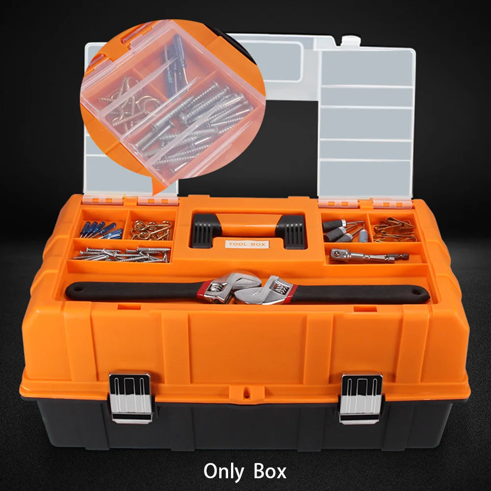

17inch Practical Tool Box Sturdy Multifunction Organizer Three Layers Craft Portable Storage Case Large Capacity Repair Foldable