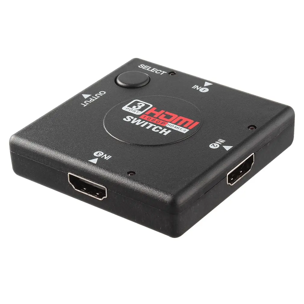 Мини 3 переключателя высокой четкости порта HDMI сплиттер HDTV HD DVD 1080P Vedio адаптер