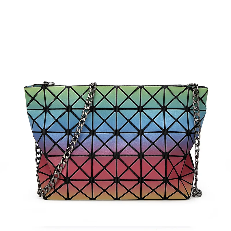 

2019 Spring And Summer New Style Geometry Quilted WOMEN'S Bag 6 Grid One-Shoulder Handbag