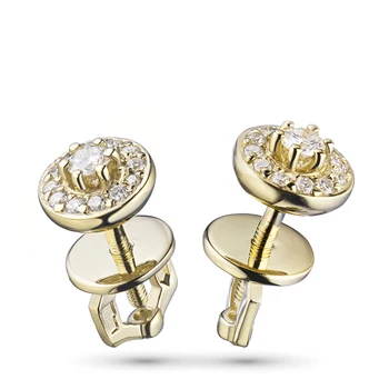 

Yellow gold pouches with diamonds