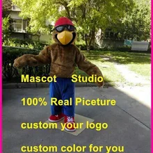 Коричневый костюм Орел-талисман, вечерние костюмы для косплея, костюмы для игр, одежда для взрослых на Хэллоуин, с фабрики