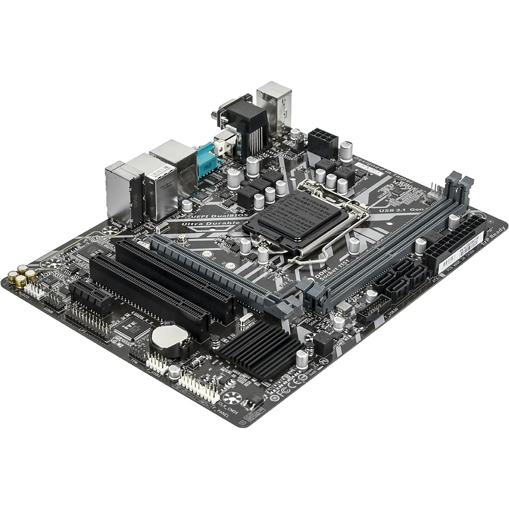 Материнская плата Gigabyte H310M S2P 2.0 Soc-1151v2 Intel H310C 2xDDR4 mATX AC`97 8ch(7.1) GbLAN+VGA