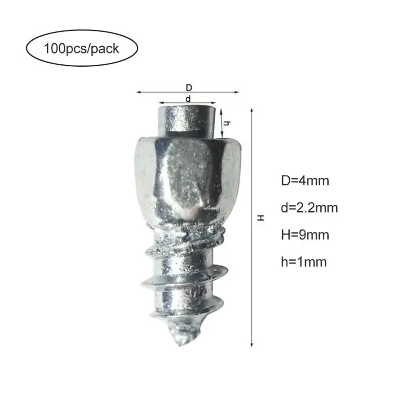 100 шт. шипы для шин, универсальные автомобильные колесные шины, шипы для снега, шипы для шин, противоскользящие винтовые шипы для авто, грузовика, мотоцикла