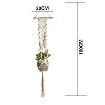 

Hand Woven Plant Hanger Flower Pot Holder String Hanging Rope Wall Art Decor Plant Hanger Large Pot Holder