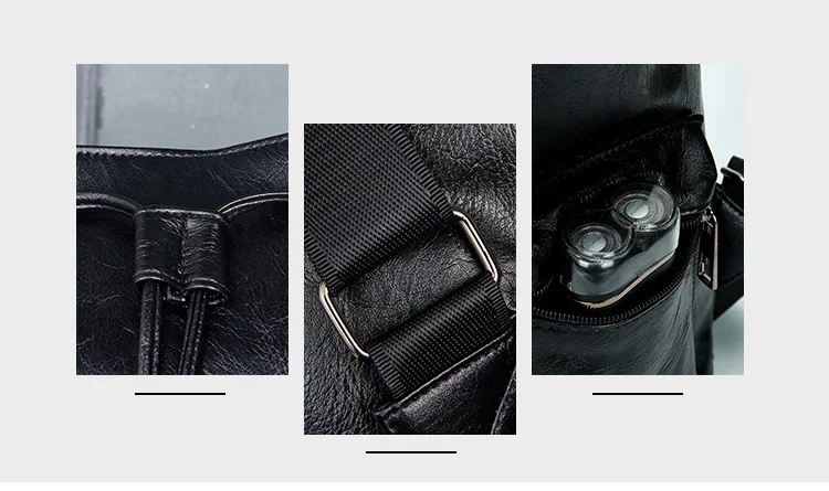 PU Travel Leisure Backpacks Vintage Men Leather Laptop Backpack Bag for Men Teenager Students Retro School Bags Casual Rucksacks (4)