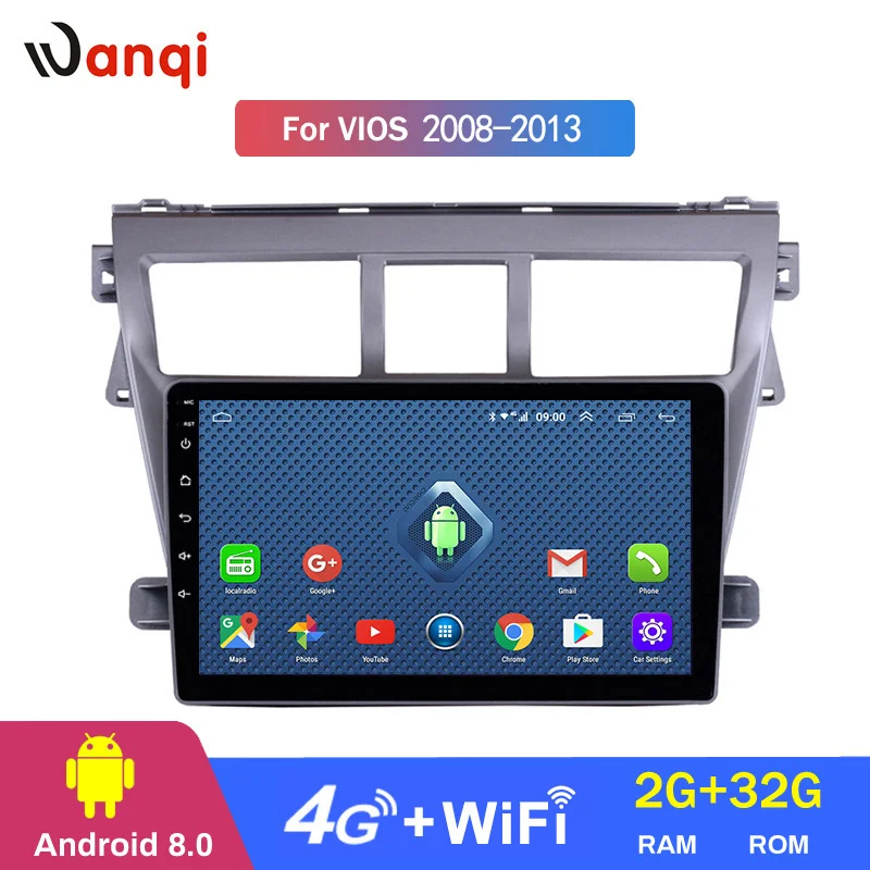 4G Lte All Netcom Android 8 0 автомобильный DVD мультимедийный плеер GPS для Toyota Vios YARIS 2008 2013