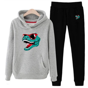 

t08 3xl plus size cartoon Hoodies Pant Clothing Set Casual 2 Piece Set Warm Clothes solid Tracksuit Women Set Top Pants Ladies Suit