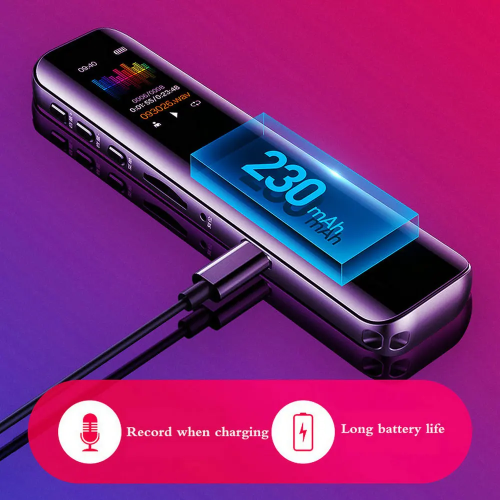 Telele Audio Recorder Mini Recording Pen MP3 Music Player Voice Activated Digital Dictaphone Audio Record Sound Up to 128GB voice recorder