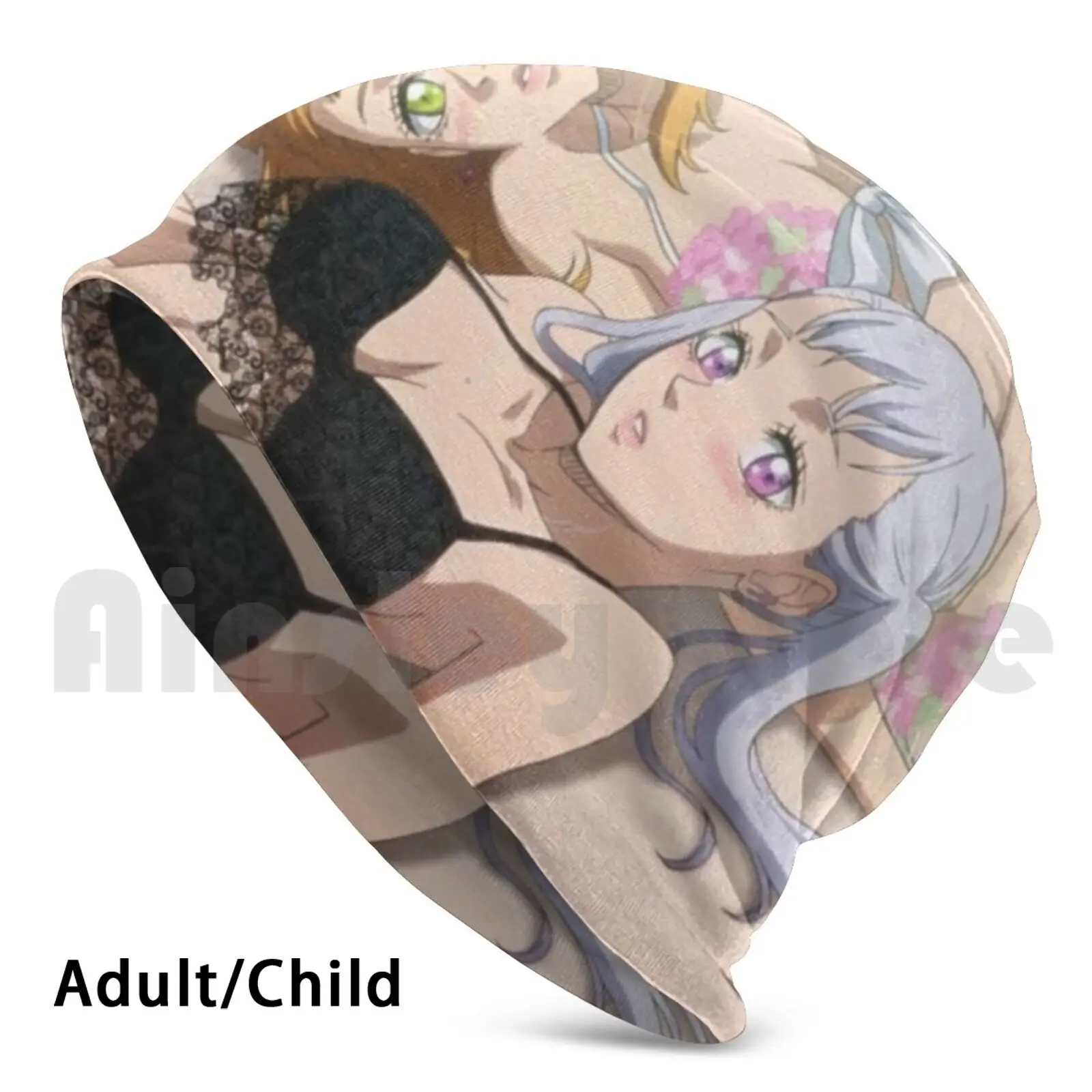 Noelle E Mimosa Bikini Berretti Cappello Lavorato A Maglia Hip Hop Black Clover Anime Giapponese Manga Grimoire Asta Yuno Ecchi