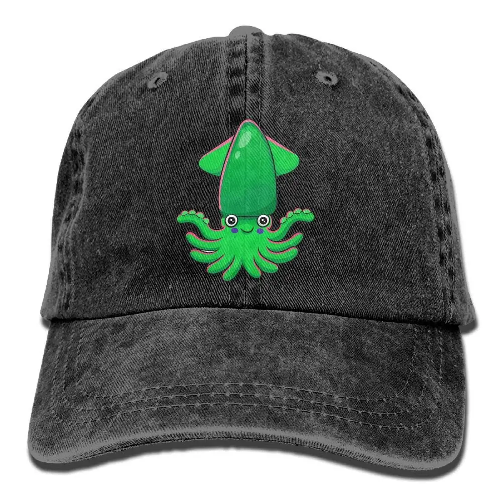 Зеленый осьминог унисекс взрослых бейсбольная шляпа ковбой кепки Snapback
