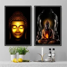 Buddhism God Buddha Wall Art Canvas Prints Paintings Lord Buddha Pictures Posters and Pictures for Living Room Wall Temple Decor lavonne braaten the living temple