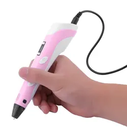 Stylo 3D pour bricolage, impression 3D, meilleur pour enfants, avec Filament ABS, 1.75mm, cadeau de noël et d'anniversaire, rose, prise ue 