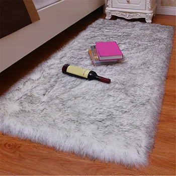

Newly 1pc Artificial Wool Carpet Shaggy Fluffy Rugs for Living Room Bedroom VA88