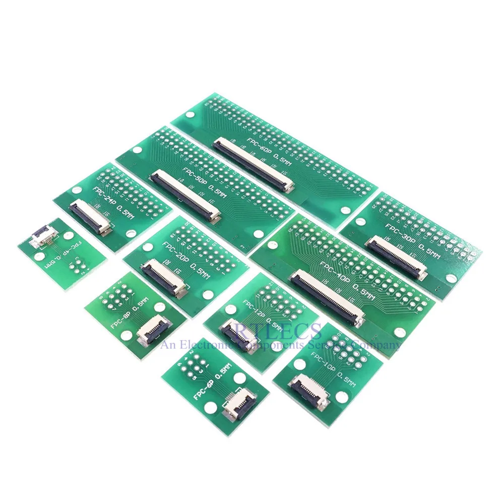 2 шт. FPC FFC 4 6 8 10 12 20 24 30 40 50 60 контактный адаптер 0 5 мм до 54 x мм|adapter converter|adapter pcbadapter pin |