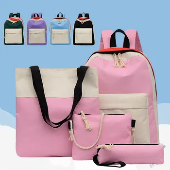 

Aelicy 4PCS/Set Women Lady Leather Composite Bag Fashion Casual Shoulder Bag Handbag Satchel Clutch Bag Coin Purse