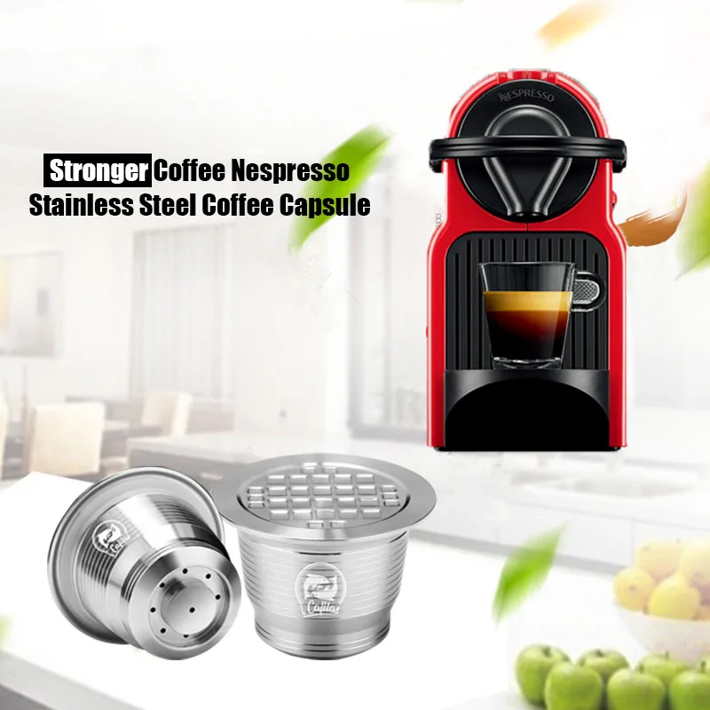 

Brand New Stainless Steel Reusable Nespresso Coffee Filter Capsule Tamper&Spoon Tool