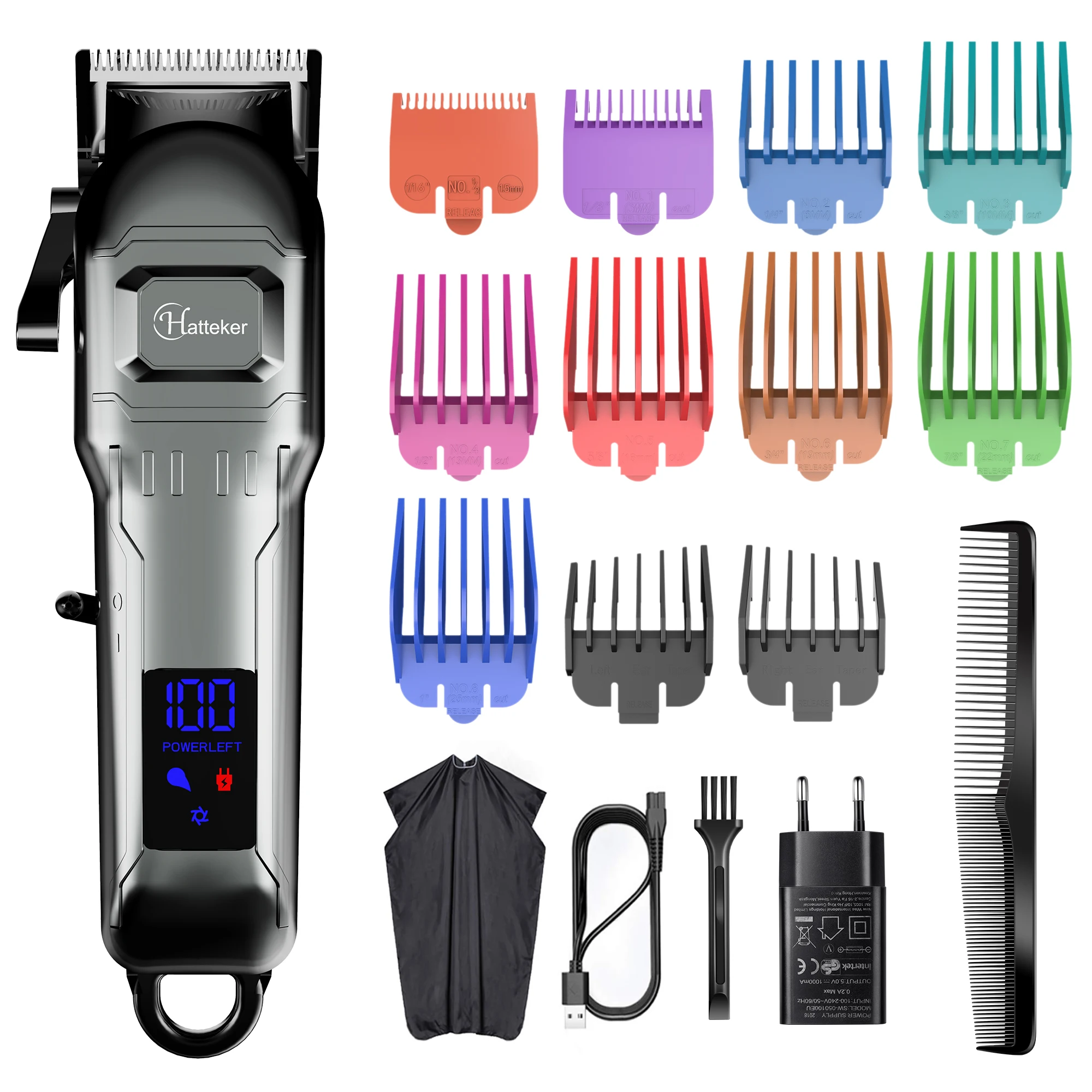 Hatteker Electric Hair Clipper Professional Mens Hair Trimmer Baber Usb