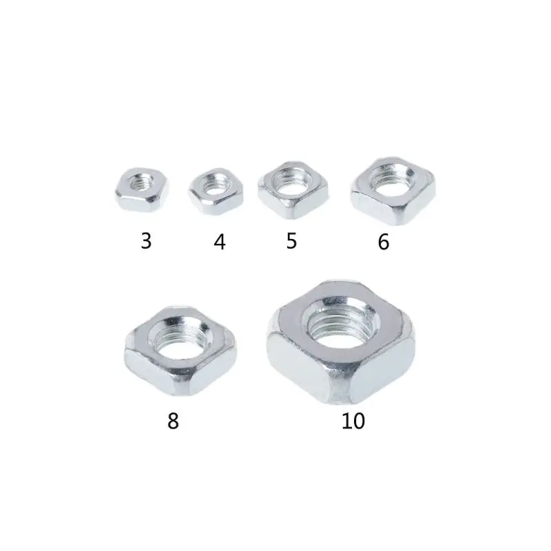 

50pcs/set GB39 Stainless Steel Square Nuts Metric Threaded Foursquare Quadrate M3 M4 M5 M6 M8 M10 6 Options