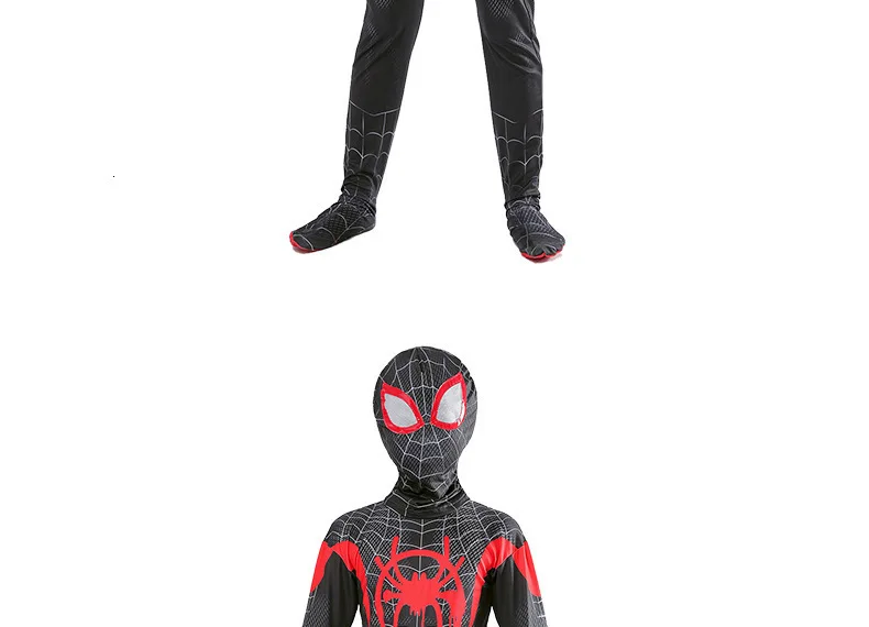 Маскарадный костюм на Хэллоуин для мальчиков; детская одежда с человеком-пауком; Спортивный костюм; одинаковые головные уборы; От 3 до 8 лет; Карнавальный костюм для ролевых игр; костюм на выпускной