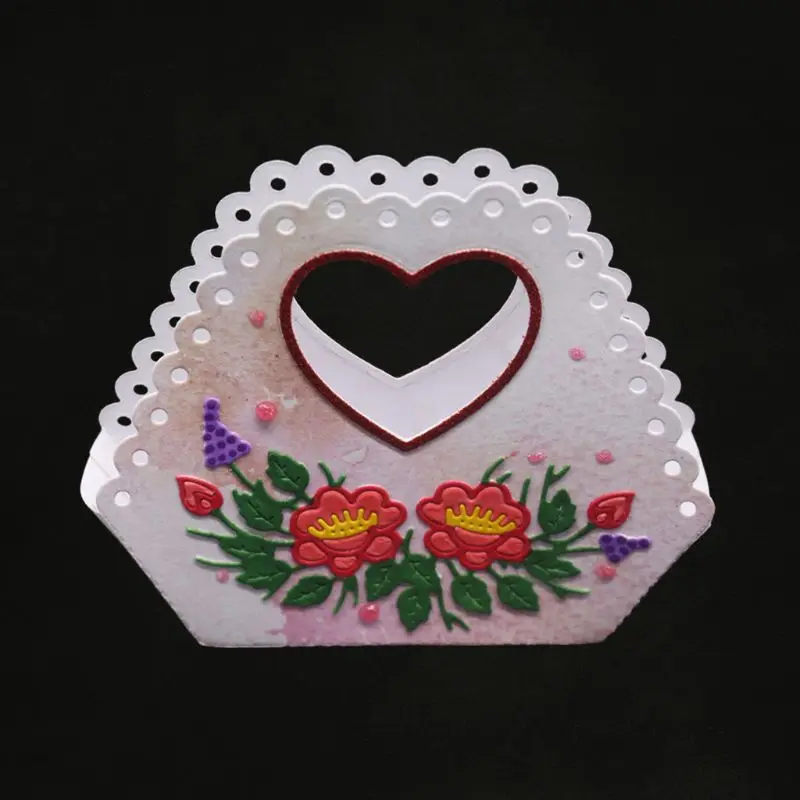 

Flower Heart Box Metal Cutting Dies Stencil Scrapbooking Album Stamp Paper Card Embossing Crafts Decor for Diamond embroidery