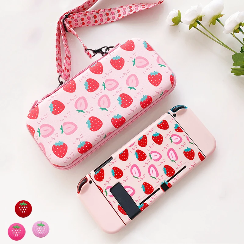 2021-NEW-For-NintendoSwitch-Bag-Strawberry-Portable-Travel-Carrying ...