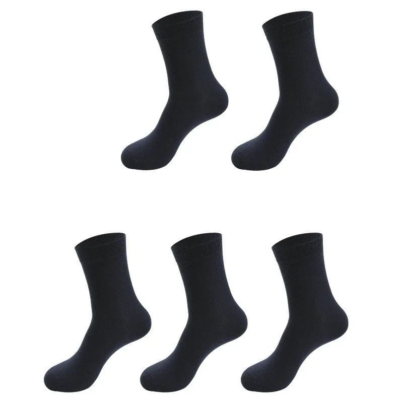 5 пар мужских носков в деловом стиле; сезон осень-лето; классические сетчатые дышащие хлопковые мужские короткие носки в стиле пэчворк; мужские носки; европейские размеры 39-45; Meias - Цвет: 5pcs  blue