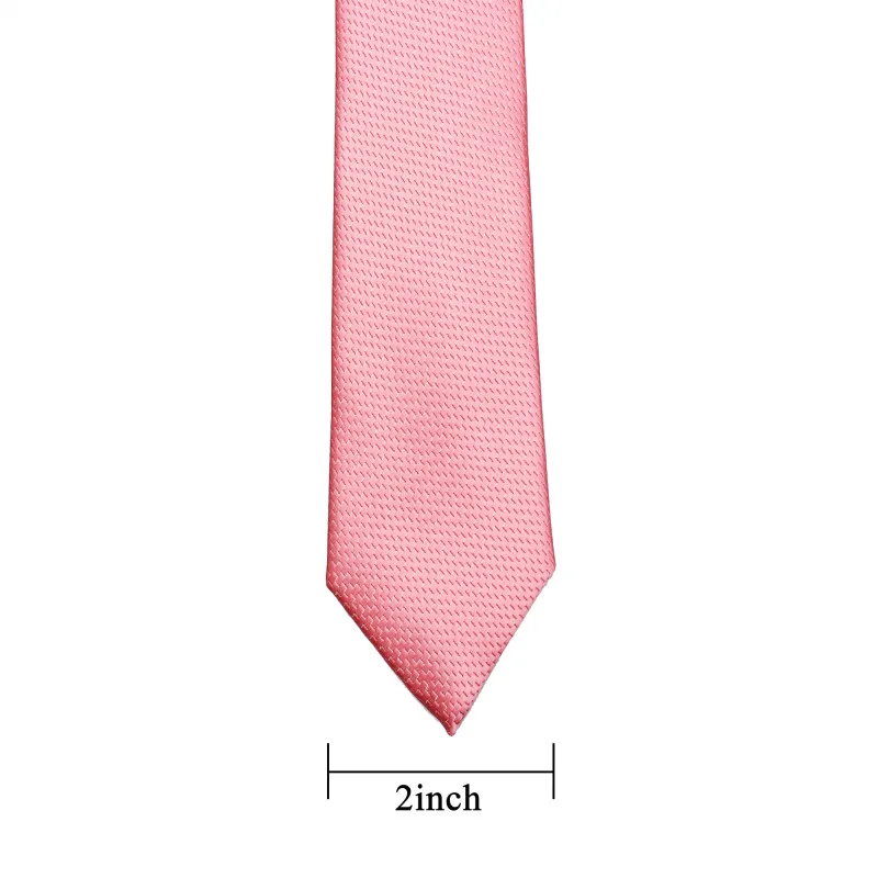 Coral 2.0 inch HAWSON мужские галстуки-однотонные тонкие галстуки-узкие галстуки полиэфирные мужские галстуки с подарочной коробкой - Цвет: Coral 2.0 inch
