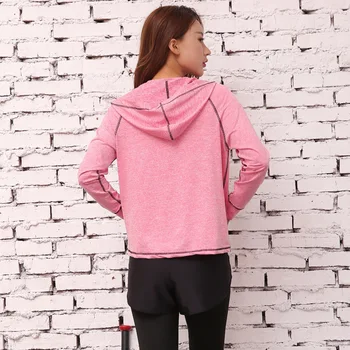 

Quick-dry breathable large-code lady coat women's zipper body-building and leisure training running suit long-sleeved coat