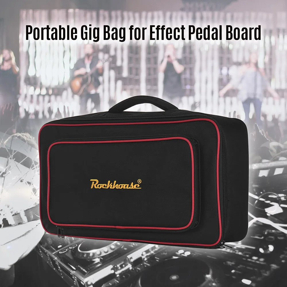 

Portable Handheld Gig Bag Abrasion Proof Thicken Fabric Pedalboard Carry Bag Large Size Guitar Pedal Board Case Guitar Parts