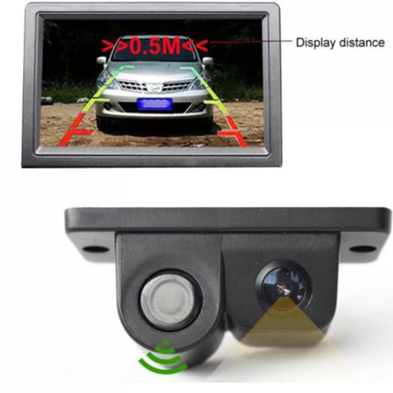 

SUV Backup Parking for Radarr Camera 1LUX MAX Car Rear View Reverse Sensor Camera DC 9~15V 90mA 120 Degree LCD Plastic+Glass