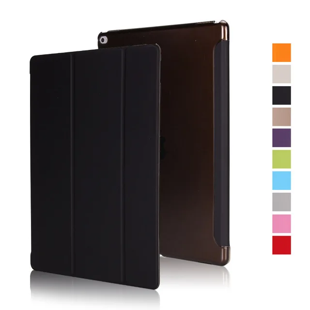 Подходит для iPad Pro 12,9 TPU Мягкий силиконовый чехол-накладка из искусственной кожи Smart Cover мягкая Задняя накладка чехла из ТПУ для iPad Pro 12," - Цвет: Black