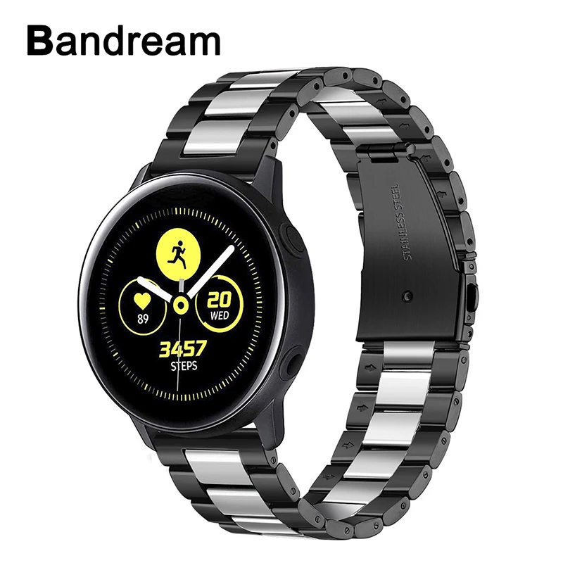 Solid Stainless Steel Watchband for Samsung Galaxy Watch Active 2/Watch 4 40mm 44mm/ Watch4 Classic 42mm 46mm Band Active2 Strap | Наручные