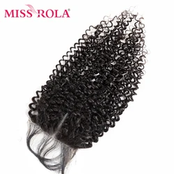 Miss Rola Brazilian Kinky Curly Closure 100%  Remy Hair 4*1 Middle Part 8