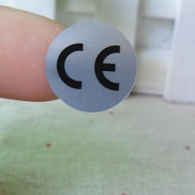 

500pcs 10MM DIAMETER CE Stickers Matte Silver Adhesive Waterproof