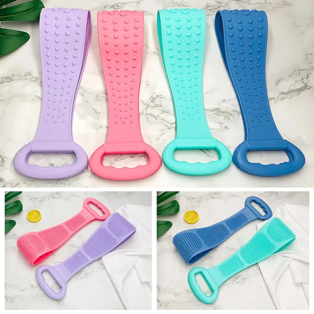 

Silicone Rubbing Bath Towel Bath Brush Long Massage Rubbing Back Rubbing Grey Rubbing Mud Bath with Bath Artifact