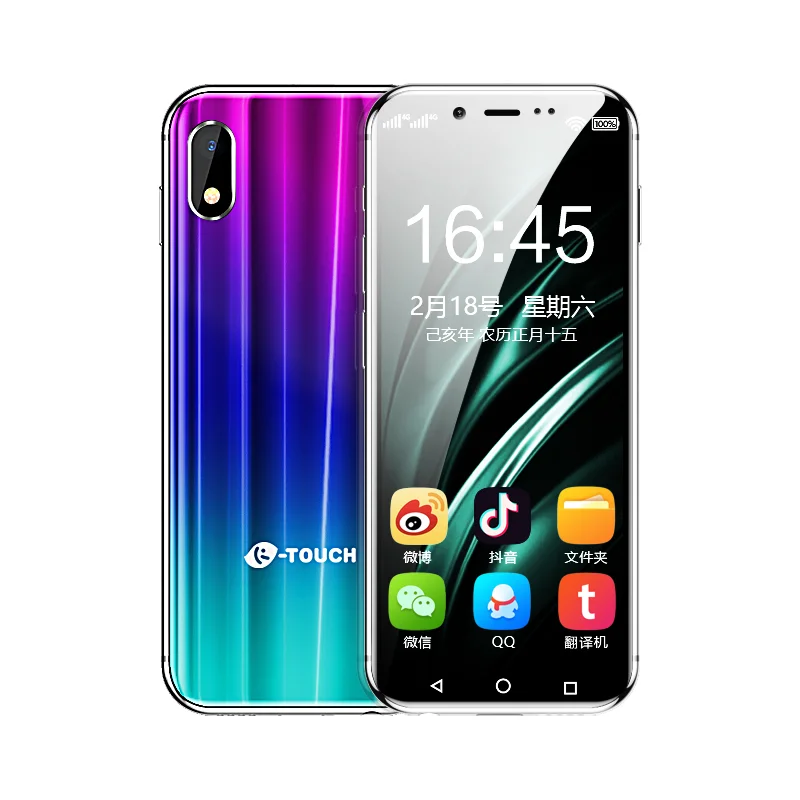 Super Mini 4G Smartphone K-TOUCH I9S 16GB/32GB/64GB ROM Android celular WIFI Google Play Face ID Smallest Student Mobile Phone - Цвет: twilight