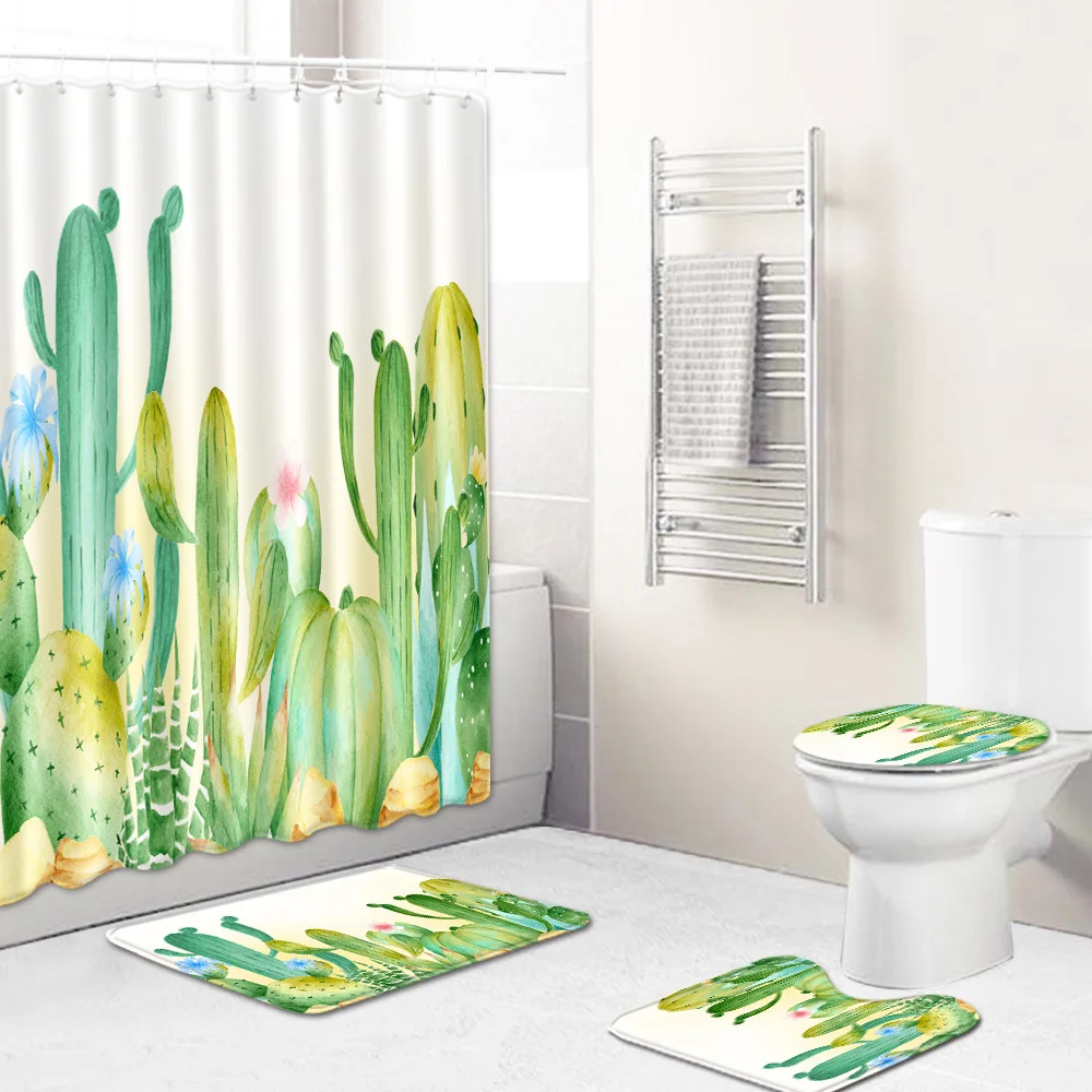 Zeegle Nordic style Bath Mat Set Polyester Pedestal Rug Lid Toilet Cover Bathroom Entrance Floor Rug Doormat Bath Accessories