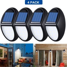 

10 LED Solar Light Outdoor Solar Lamp waterproof light control Wall Light Solar Powered Sunlight for Garden Decoration