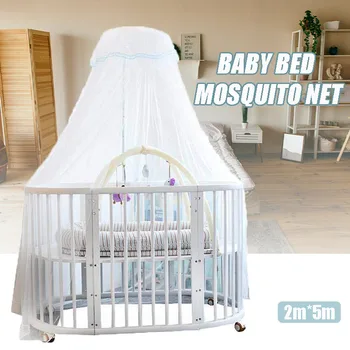

1pcs Mosquito Net Baby Bed Mosquito Net Mesh Dome Curtain Net for Toddler Crib Cot Canopy Anti Mosquito 2m*5m Bedroom